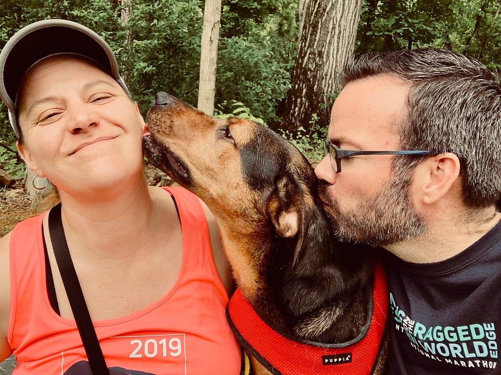 Steph, Jason and Oliver celebrating Oliver's birthday